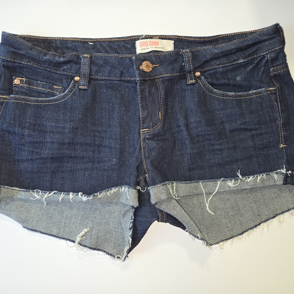Garage Dark Blue Jean Shorts